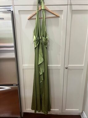 Green long dress